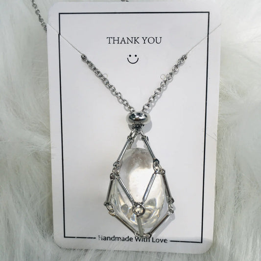 Crystal Raw Stone Pendant Necklace